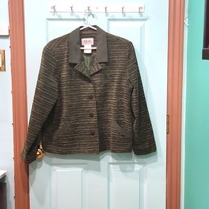 Women's knitted pattern blazer jacket